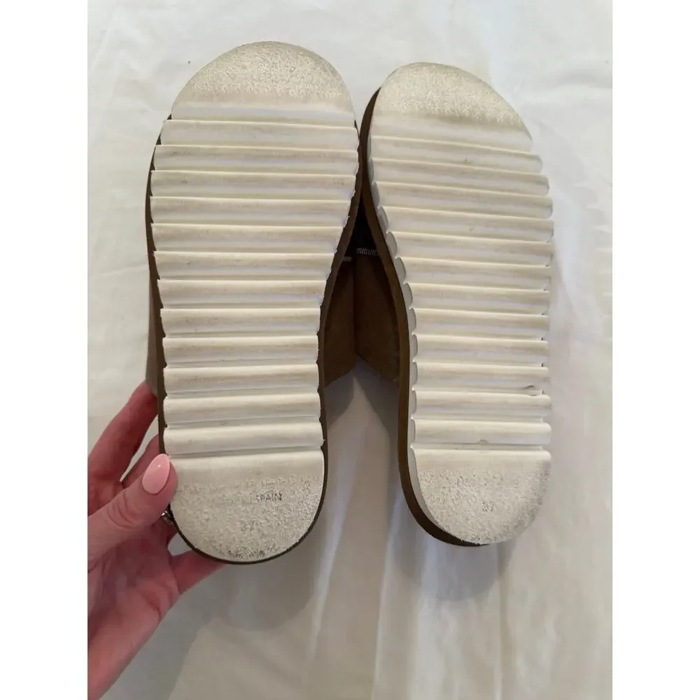 Peserico Taupe Slide Sandals with Rope Footbed